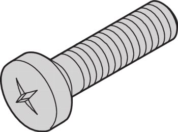 SCREW P/PAN M2.5X5MM 100PCS
