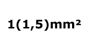 1(1.5)mm²